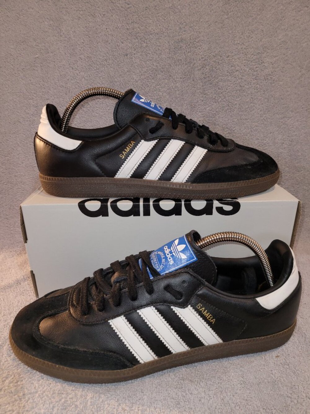 Adidas Samba OG Men's Size 8.5 Black White Brown Gum B75807 Sneakers (#1872)